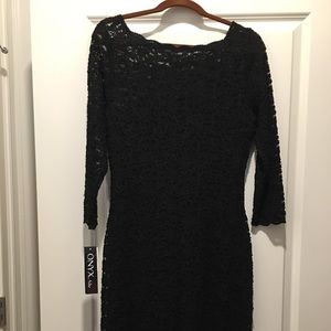 Black lace dress